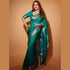 Vasthrlay Kanjivaram Paithani Unstitched Mahendi Ethnic Wear
