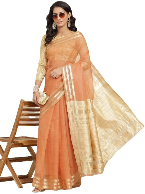 Vasthrlay Organza Unstitched Saree