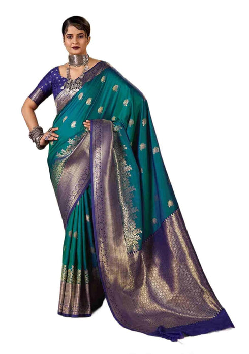 Vasthrlay Kanjivaram Unstitched Jacquard Stylish Saree