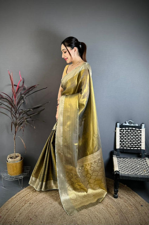 Vasthrlay Banarasi Weaving Lavendar