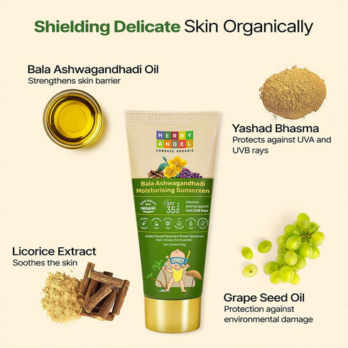 All Skin Natural Kids Sunscreen for Babies & Kids - SPF 35, PA++