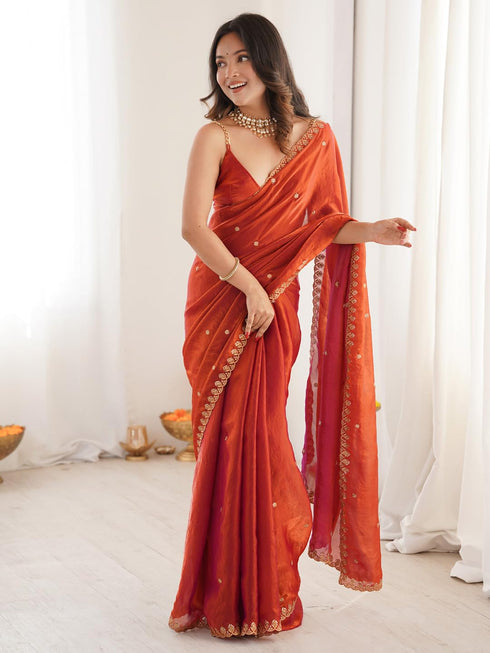 Vasthrlay Metallic Unstitched Designer Rt Ethnic Wear