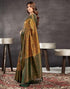 Vasthrlay Kanjivaram Banarasi Unstitched Yellow Saree