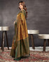 Vasthrlay Kanjivaram Banarasi Yellow And Green Saree With Unstitched Blouse Piece