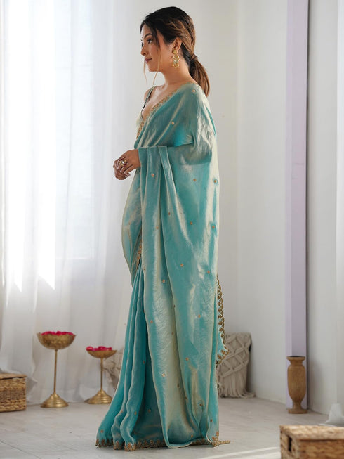 Vasthrlay Metallic Unstitched Designer Rt Ethnic Wear