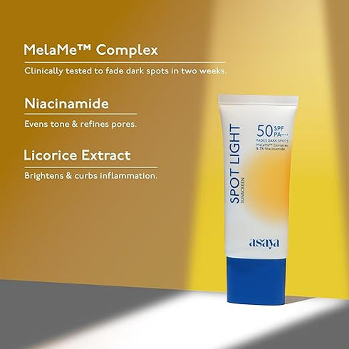 ASAYA | Spot Light Depigmenting Sunscreen SPF 50 PA++++