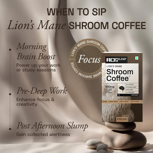 Ace Blend Lions Mane Shroom Coffee 120g (15 Serves)