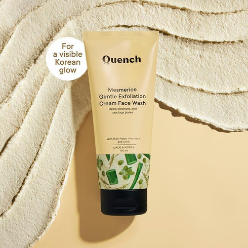 Quench Gentle Exfoliation Cream Face Wash with Rice Water Minerals