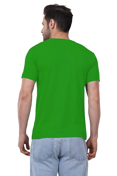 Caseria Men's Round Neck Cotton Half Sleeved T-Shirt