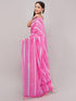 Vasthrlay Kathakali Print Linen Saree With Gold Zari Border And Unstitched Blouse Piece
