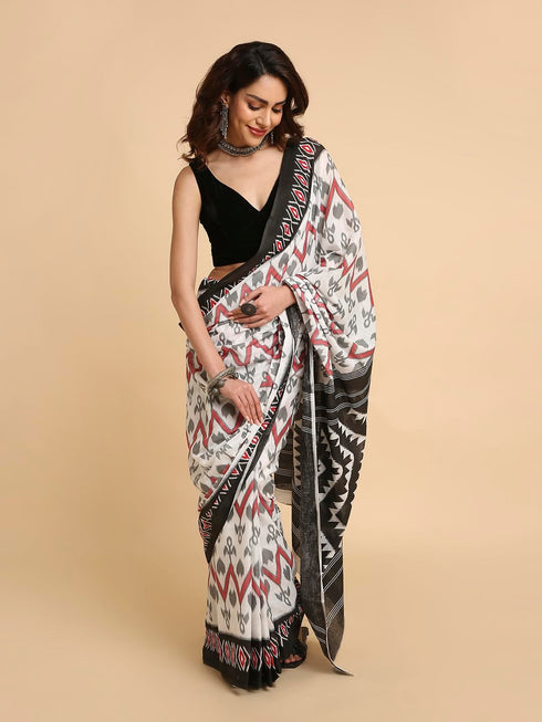 Vasthrlay Lightweight Breathable Traditional Printed Saree