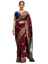 Vasthrlay Weaving Paithani Unstitched Maroon Saree