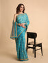 Vasthrlay Cotton Printed Blue Saree