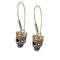 Halloween Gothic Skeleton Weird Skull Coronal Rhinestone Hanging Earrings