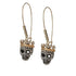 Halloween Gothic Skeleton Weird Skull Coronal Rhinestone Hanging Earrings