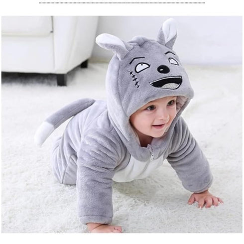 BRANDONN Unisex Baby Flannel Jumpsuit Pan
