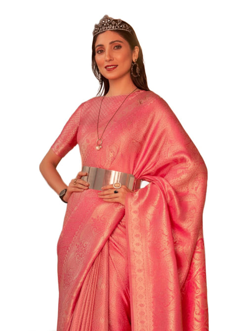 Vasthrlay Banarasi Unstitched Saree