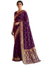 Vasthrlay Georgette Printed Unstitched Maroon Saree