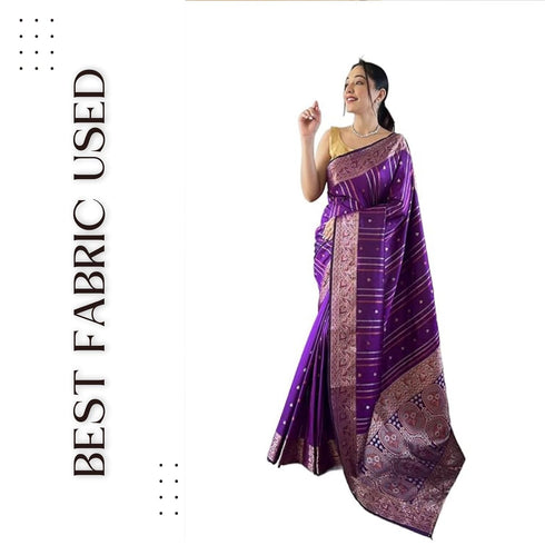 Vasthrlay Women's Kanjivaram Cotton Unstitched Saree