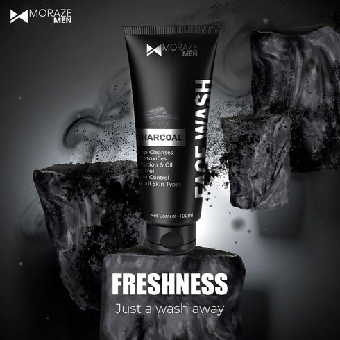 Moraze Cosmetics Men Activated Charcoal Face Wash