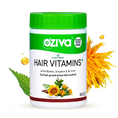OZiva Hair Vitamins | With Biotin Iron & Vitamin E