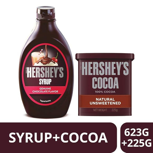 Hershey's Cocoa Powder and Chocolate Syrup Combo