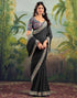 Vasthrlay Georgette Embroidery Multicolor Saree With Unstitched Blouse Piece