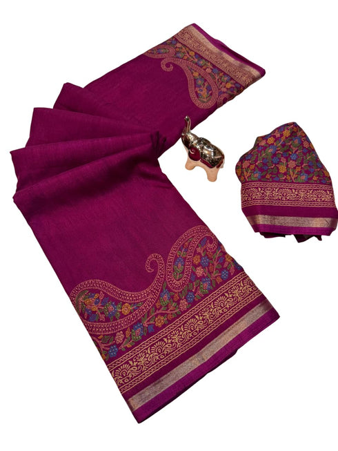 Vasthrlay Kalamkari Printed Saree