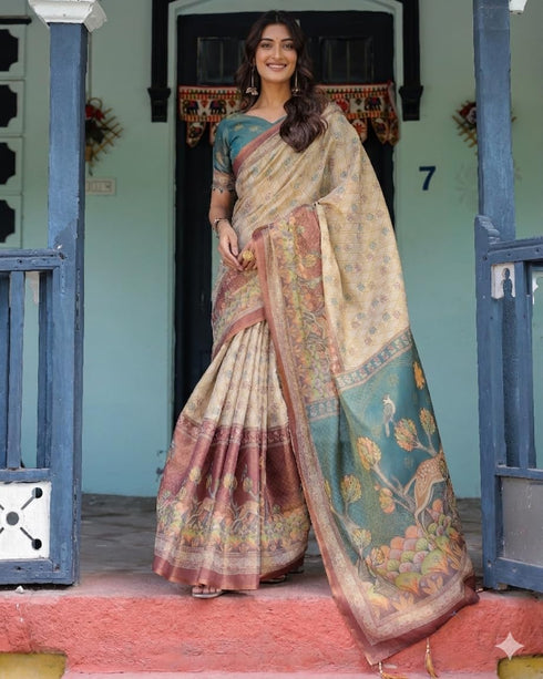 Vasthrlay Printed Handloom Unstitched