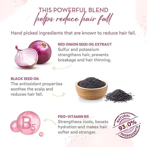 Vebix Red Onion Black Seed Shampoo