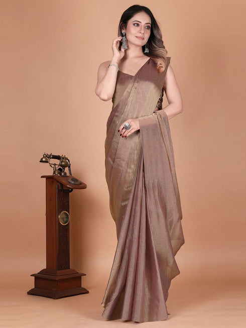 Vasthrlay Lavender Unstitched Saree
