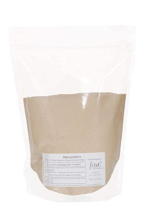 NatureVit Ashwagandha Powder Pure Herbal Supplement for Vitality & Stress Relief