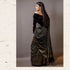 Vasthrlay Black Banarasi Woven Saree
