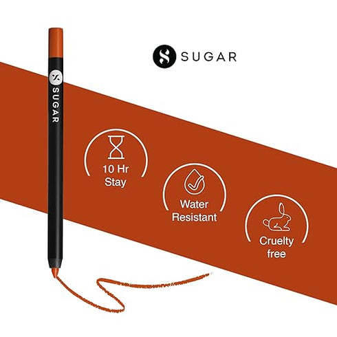 Sugar Cosmetics Lipping On The Edge Lip Liner 06 Tangerine Queen with Sharpener 10 Hours With Zero Feathering Or Fading WaterResistant
