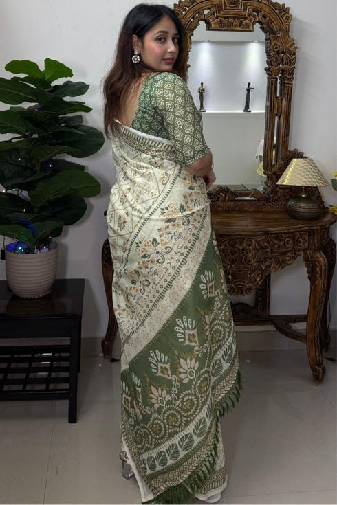Vasthrlay Cotton Unstitched Lavender Ethnic Wear