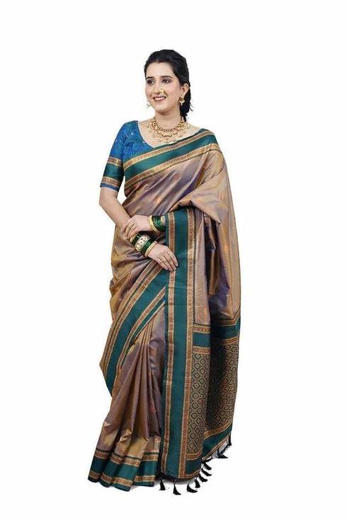 Vasthrlay Kanjeevaram Traditional Wedding Banarasi Unstiched