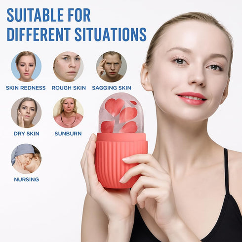 Leafed Ice Roller for Face Facial Ice Roller for Glowing Skin
