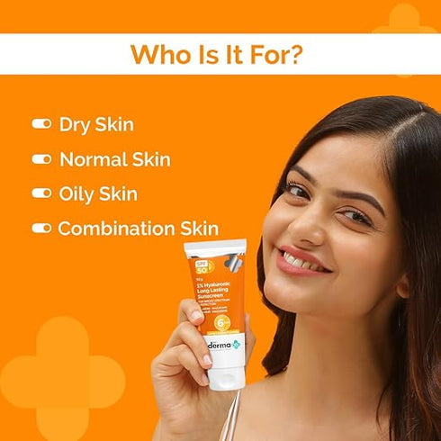 The Derma Co 1% Hyaluronic Long Lasting Sunscreen SPF 50 PA++++