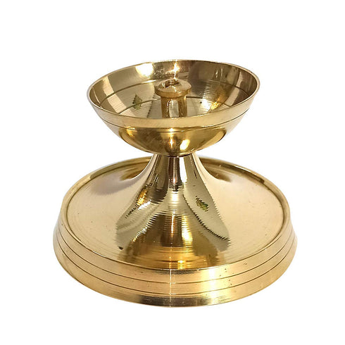 Brass Akhand Diya -Diamond Crystal Deepak - Oil Lamp