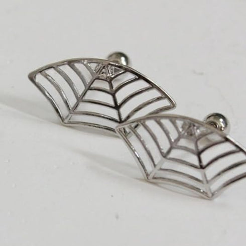 Spider Earrings for Women Spider Web Hidden Helix Screw Back Earrings