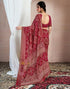 Vasthrlay Chiffon Bandhani Unstitched Yellow Saree