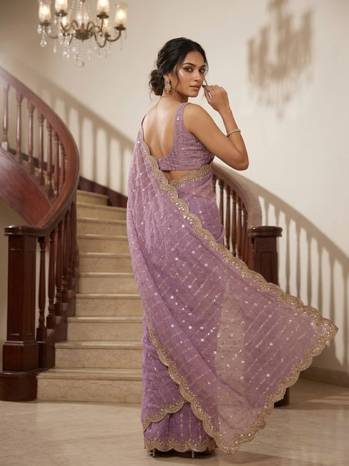 Vasthrlay Embroidery Unstitched Saree