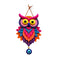 GiftOday Owl Shape Wooden Wall Hanging For Home Decor | Evil Eye Decoration Livingroom