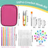 54 Pcs Aluminium Crochet Hook Set Ergonomic Handles Storage Case