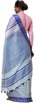 Vasthrlay Handloom Bhagalpuri Tample Sky Blue