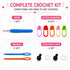 Crochet Kit for Beginners with Yarn, Hooks, Stitch Markers