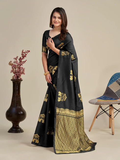 Vasthrlay Banarasi Traditional Unstitched Saree