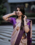 Vasthrlay Traditional Jacquard Krishana Wedding Contrast