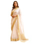 Vasthrlay Special Weaving Unstitched Off White Saree