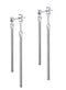 Via Mazzini No-Tarnish No-Rusting Bar Front Back Chain Earrings